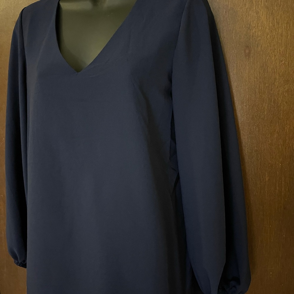 Blue V Neck Blouse Size Small